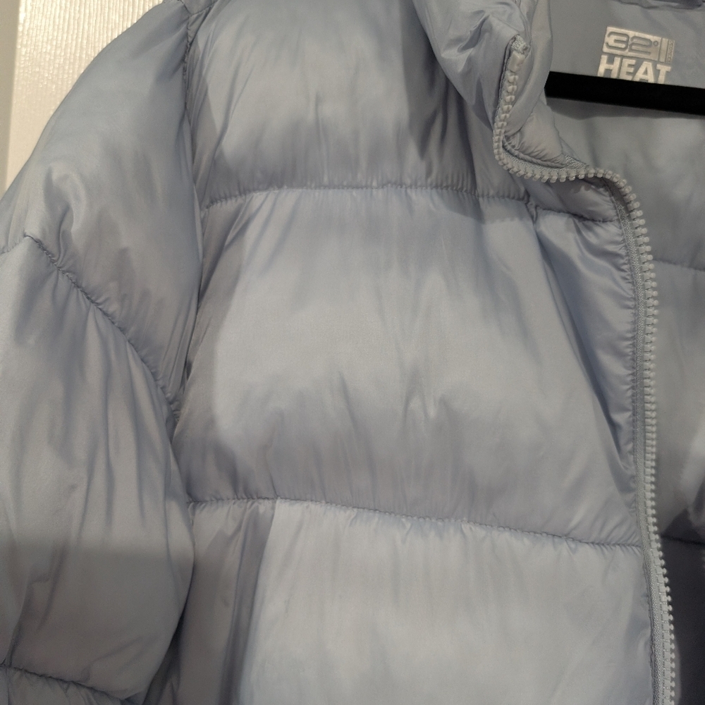 32 Degrees Heat Light Gray/Blue Puffer Jacket in Size XXL - Picture 14 of 15